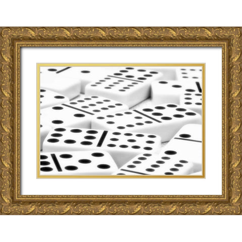 Dominos II Gold Ornate Wood Framed Art Print with Double Matting by McNemar, C. Thomas