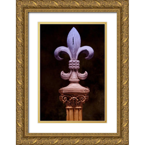 Fleur de Lis II Gold Ornate Wood Framed Art Print with Double Matting by McNemar, C. Thomas