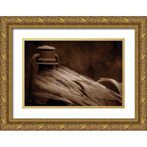 Still Life With Wheat I Gold Ornate Wood Framed Art Print with Double Matting by McNemar, C. Thomas