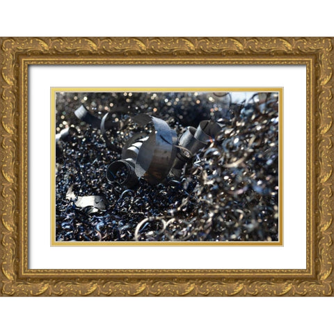 Metal Coils I Gold Ornate Wood Framed Art Print with Double Matting by Moore, Brian