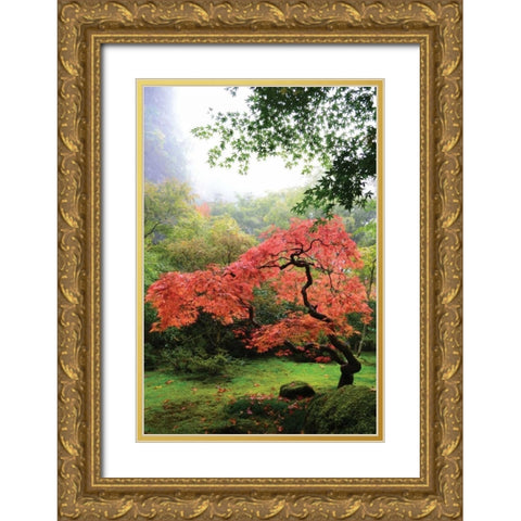 Japanese Gardens IV Gold Ornate Wood Framed Art Print with Double Matting by Moore, Brian