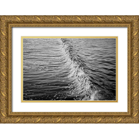 Wave II Gold Ornate Wood Framed Art Print with Double Matting by Peterson, Lee