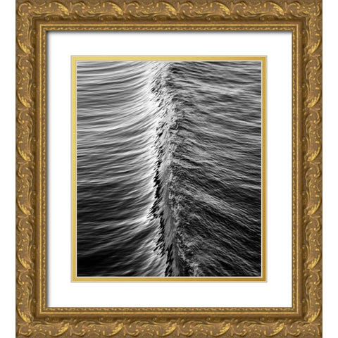 Wave V Gold Ornate Wood Framed Art Print with Double Matting by Peterson, Lee