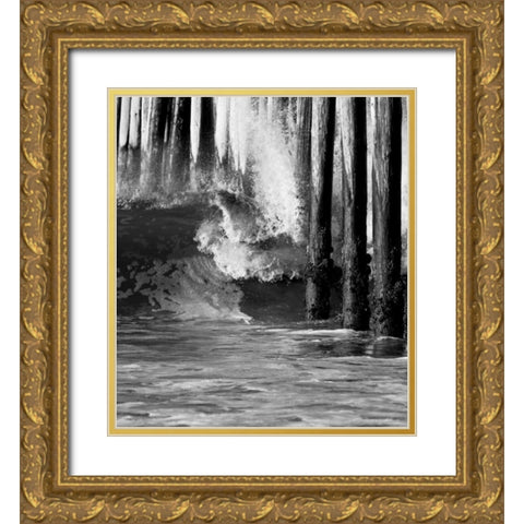 Wave VI Gold Ornate Wood Framed Art Print with Double Matting by Peterson, Lee