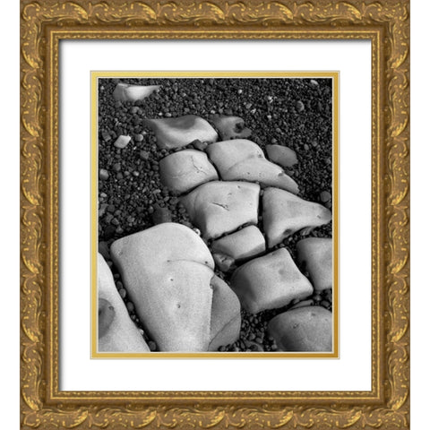 Rocks I Gold Ornate Wood Framed Art Print with Double Matting by Peterson, Lee