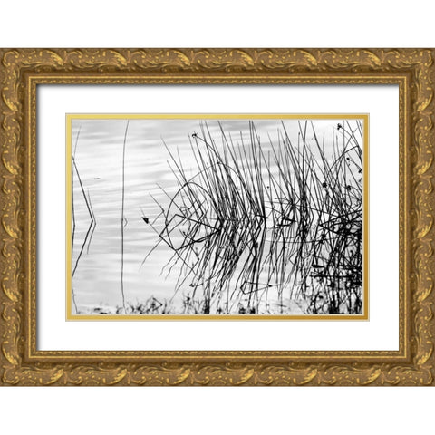 Reeds II Gold Ornate Wood Framed Art Print with Double Matting by Peterson, Lee