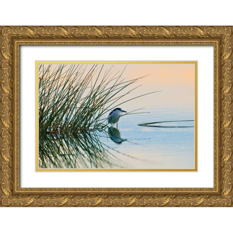 Bird II Gold Ornate Wood Framed Art Print with Double Matting by Peterson, Lee