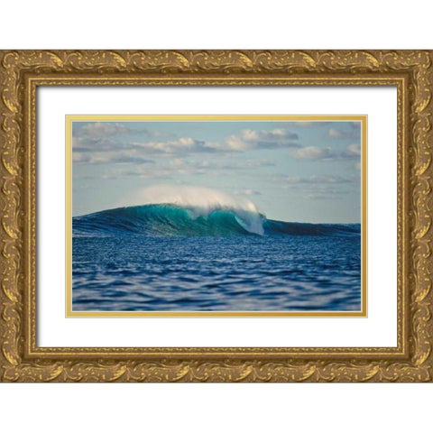Ocean Waves II Gold Ornate Wood Framed Art Print with Double Matting by Peterson, Lee
