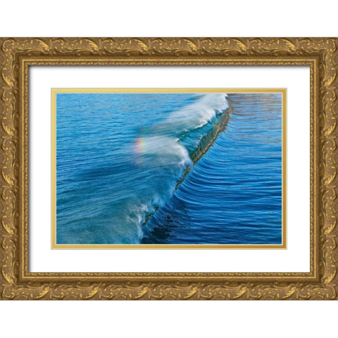 Rainbow Wave I Gold Ornate Wood Framed Art Print with Double Matting by Peterson, Lee