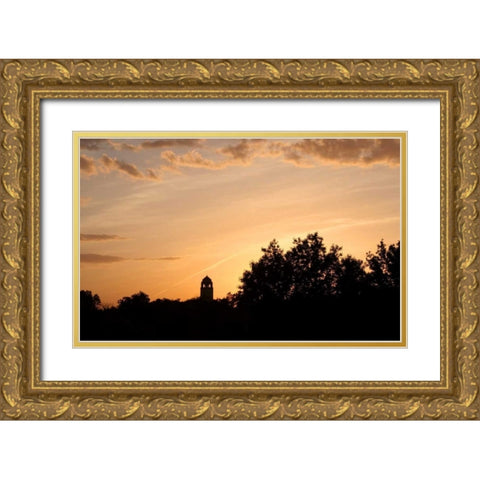 UV Sunset Gold Ornate Wood Framed Art Print with Double Matting by Putman, Tammy
