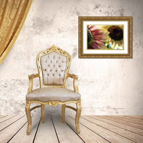 Sunflower II Gold Ornate Wood Framed Art Print with Double Matting by Putman, Tammy