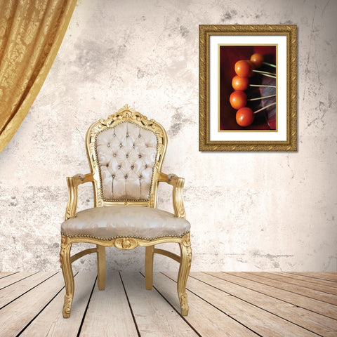 Berries I Gold Ornate Wood Framed Art Print with Double Matting by Putman, Tammy