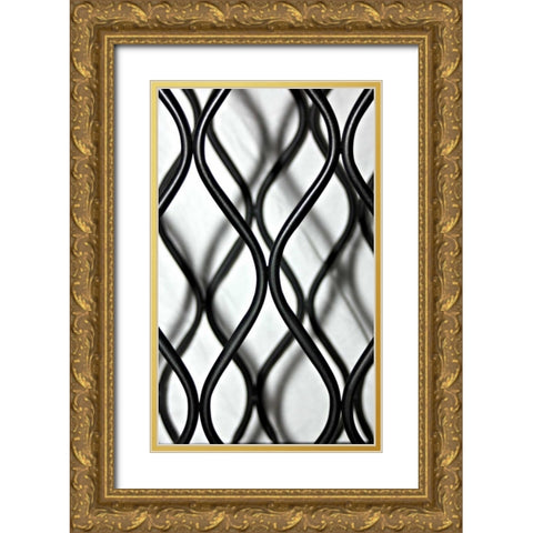 Curves I Gold Ornate Wood Framed Art Print with Double Matting by Putman, Tammy