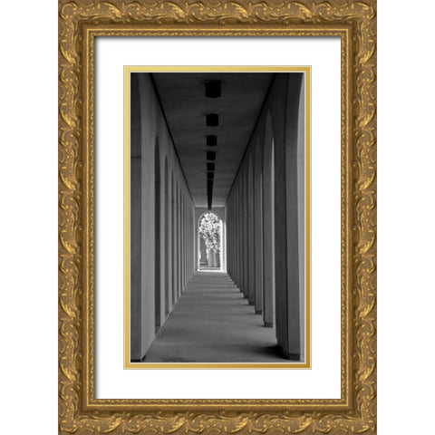 The Walkway Gold Ornate Wood Framed Art Print with Double Matting by Putman, Tammy