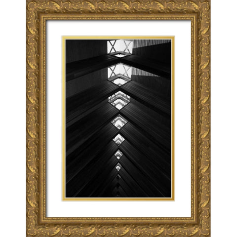 Diamond Ceiling I Gold Ornate Wood Framed Art Print with Double Matting by Putman, Tammy