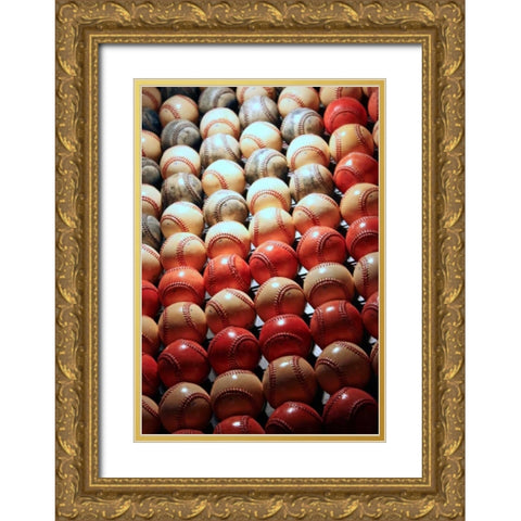 Americas Pastime II Gold Ornate Wood Framed Art Print with Double Matting by Putman, Tammy