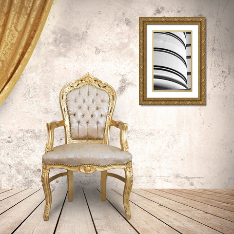 Curved Lines I Gold Ornate Wood Framed Art Print with Double Matting by Putman, Tammy