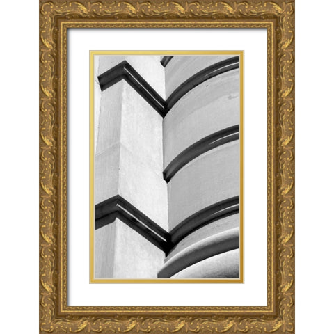 Curved Lines II Gold Ornate Wood Framed Art Print with Double Matting by Putman, Tammy