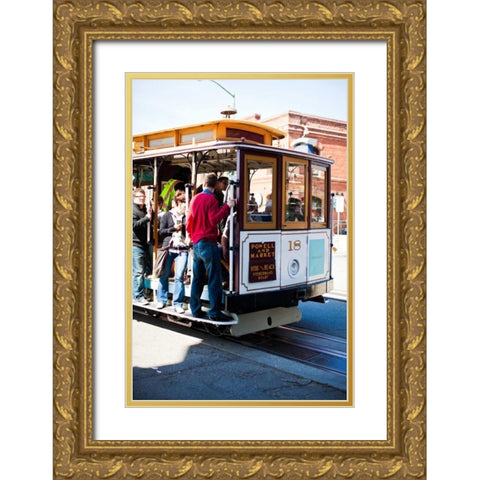 Riding the Trolley I Gold Ornate Wood Framed Art Print with Double Matting by Stefko, Bob