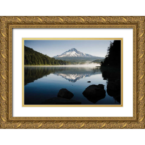 Mt. Hood in Summer I Gold Ornate Wood Framed Art Print with Double Matting by Stefko, Bob