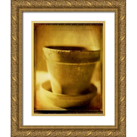 Terracotta Pots I Gold Ornate Wood Framed Art Print with Double Matting by Stefko, Bob