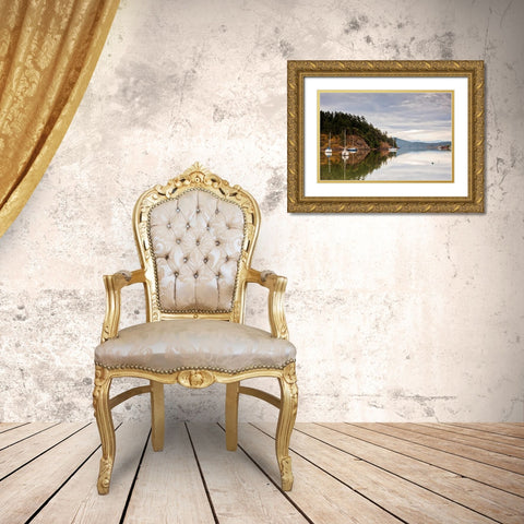 Sooke Harbor I Gold Ornate Wood Framed Art Print with Double Matting by Stefko, Bob