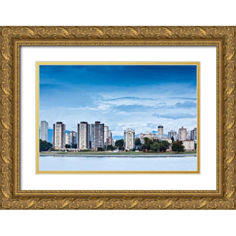 False Creek IV Gold Ornate Wood Framed Art Print with Double Matting by Stefko, Bob