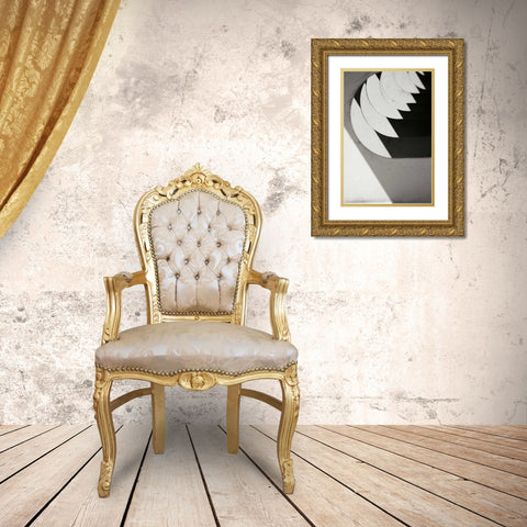 Half Moon Fractals Gold Ornate Wood Framed Art Print with Double Matting by Styber, Dana