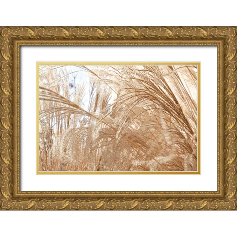 Blowing Grass I Gold Ornate Wood Framed Art Print with Double Matting by Styber, Dana