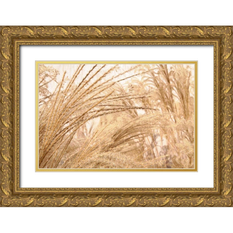 Blowing Grass II Gold Ornate Wood Framed Art Print with Double Matting by Styber, Dana