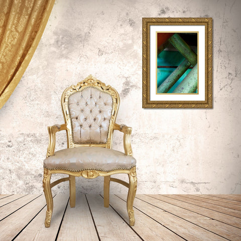 Crosshatch Gold Ornate Wood Framed Art Print with Double Matting by Styber, Dana