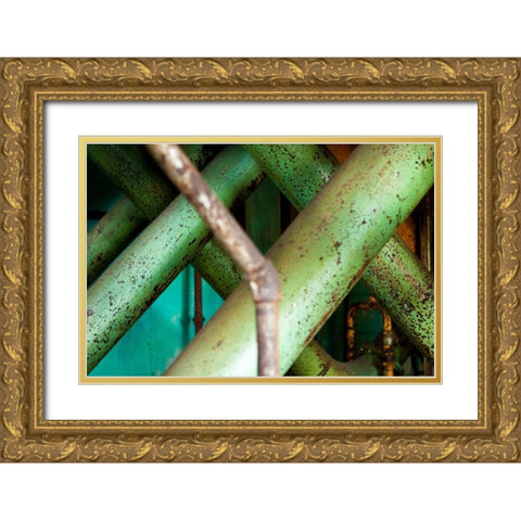 Central Junction Gold Ornate Wood Framed Art Print with Double Matting by Styber, Dana