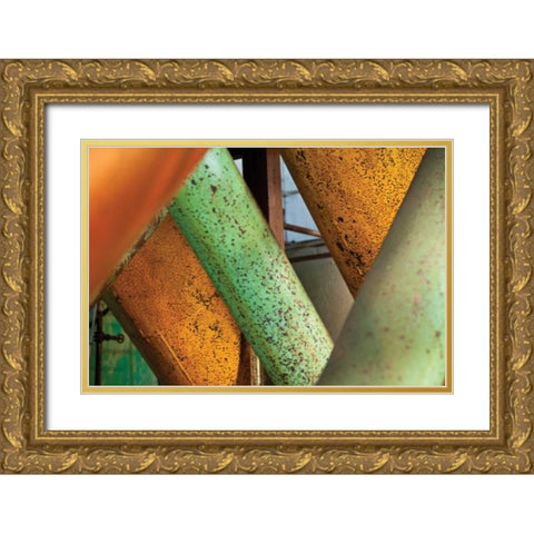 Split Decision Gold Ornate Wood Framed Art Print with Double Matting by Styber, Dana