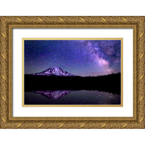Milky Way Gold Ornate Wood Framed Art Print with Double Matting by Taylor, Douglas