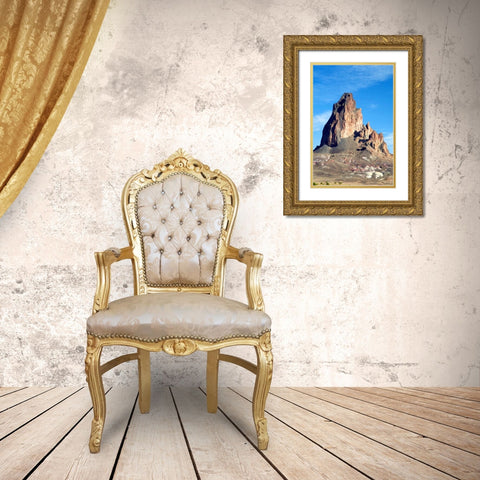 Agathla Peak Gold Ornate Wood Framed Art Print with Double Matting by Taylor, Douglas