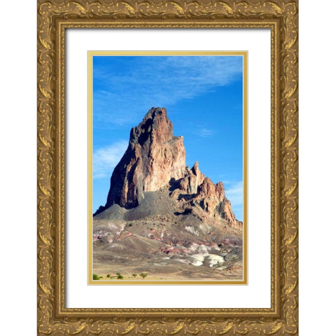 Agathla Peak Gold Ornate Wood Framed Art Print with Double Matting by Taylor, Douglas