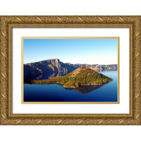 Crater Lake I Gold Ornate Wood Framed Art Print with Double Matting by Taylor, Douglas