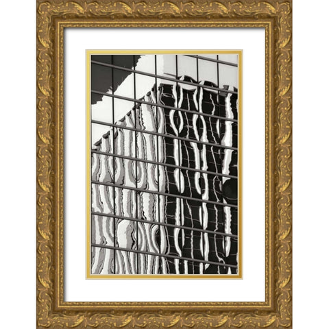 Architectural Glass BW Gold Ornate Wood Framed Art Print with Double Matting by Taylor, Douglas
