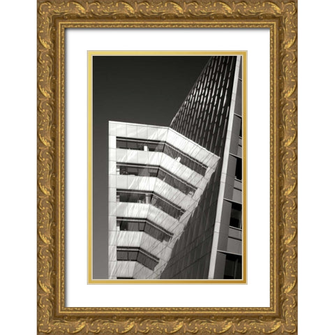 Design Reflections BW Gold Ornate Wood Framed Art Print with Double Matting by Taylor, Douglas