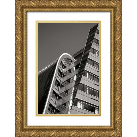 Urban Design BW Gold Ornate Wood Framed Art Print with Double Matting by Taylor, Douglas