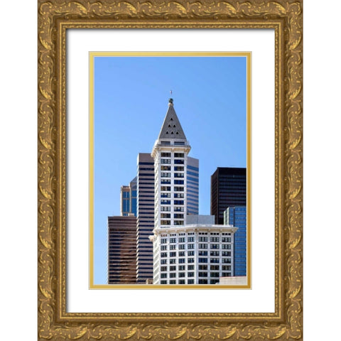 Smith Tower Gold Ornate Wood Framed Art Print with Double Matting by Taylor, Douglas