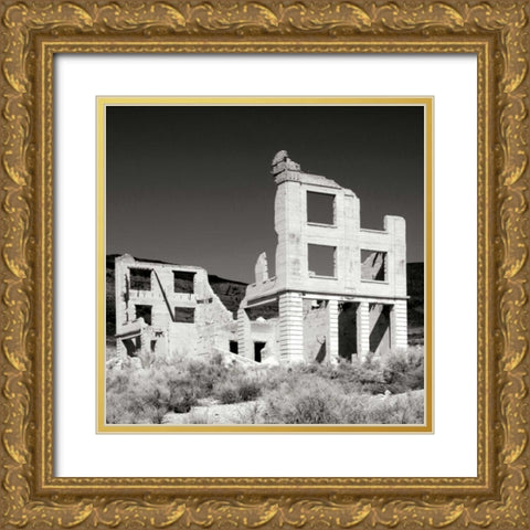 Rhyolite Ruin I BW Gold Ornate Wood Framed Art Print with Double Matting by Taylor, Douglas