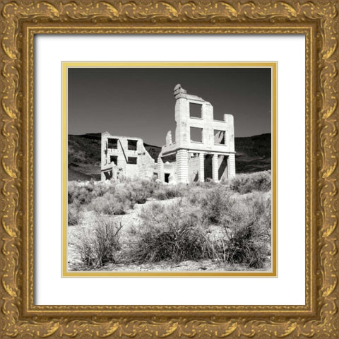 Rhyolite Ruin II BW Gold Ornate Wood Framed Art Print with Double Matting by Taylor, Douglas