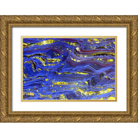 Banded Iron II Gold Ornate Wood Framed Art Print with Double Matting by Taylor, Douglas