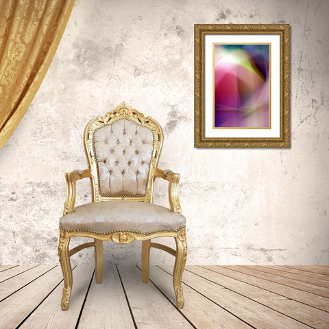 Chaos of Color Gold Ornate Wood Framed Art Print with Double Matting by Taylor, Douglas