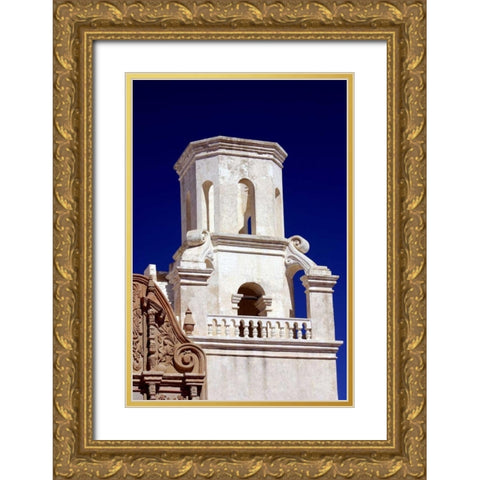 Unfinished Bell Tower Gold Ornate Wood Framed Art Print with Double Matting by Taylor, Douglas