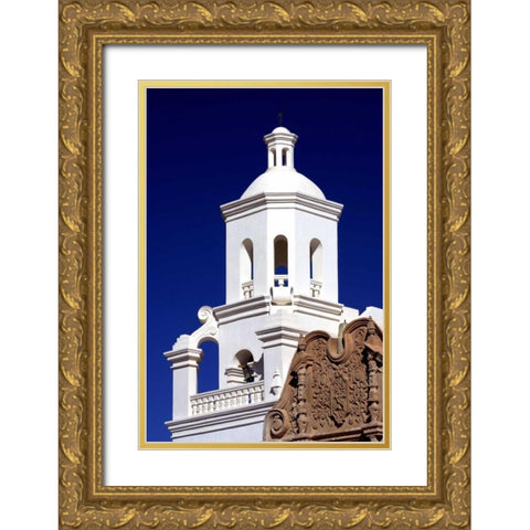 West Bell Tower Gold Ornate Wood Framed Art Print with Double Matting by Taylor, Douglas