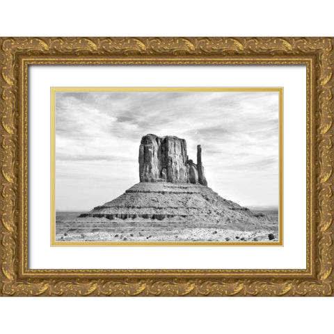West Mitten BW Gold Ornate Wood Framed Art Print with Double Matting by Taylor, Douglas