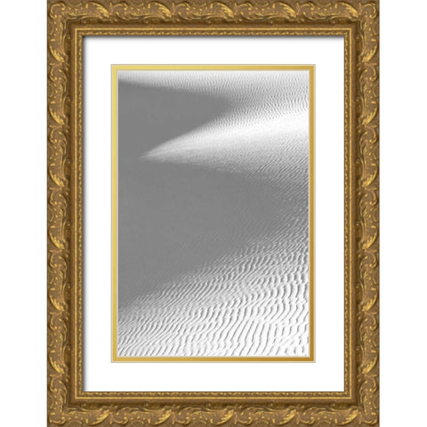 White Sand Dune and Shadow Gold Ornate Wood Framed Art Print with Double Matting by Taylor, Douglas