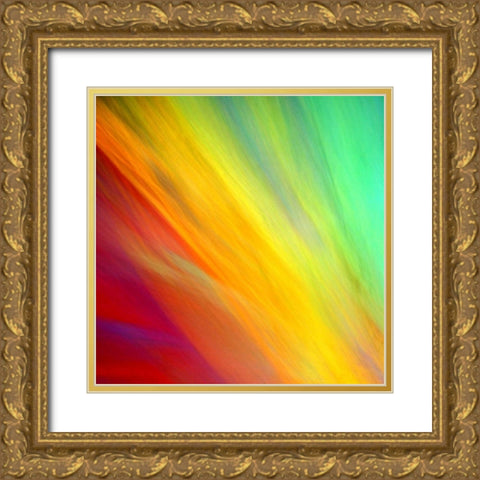 Brushfire I Gold Ornate Wood Framed Art Print with Double Matting by Taylor, Douglas